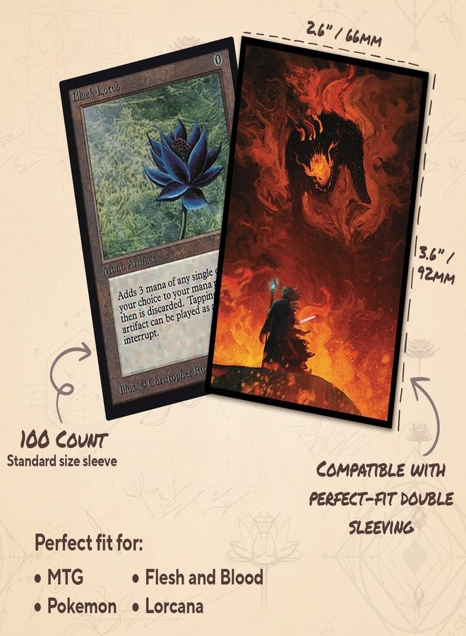 Paramint The Shadow and The Flame MTG Card Sleeves (Smooth) - 104 Count Standard Size TCG Sleeves - Compatible with Magic The Gathering - Double Sleeving - Original Art Design, Premium Protection - Image 3